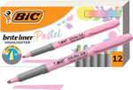 BIC Brite Liner Highlighters, Chisel Tip, 12-Count Pack, Yellow Ink - Image 13
