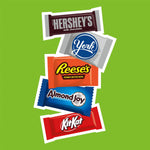 Authentic USA imported Hershey's bulk chocolate variety bag being opened for a family movie night.