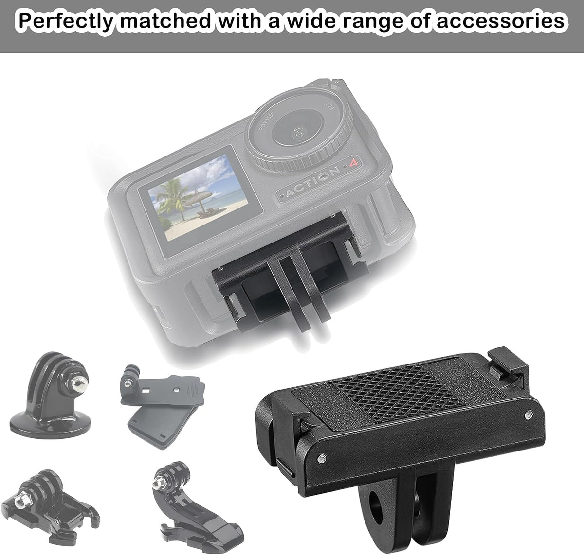 PCTC camera mount attached to aluminum alloy tripod base