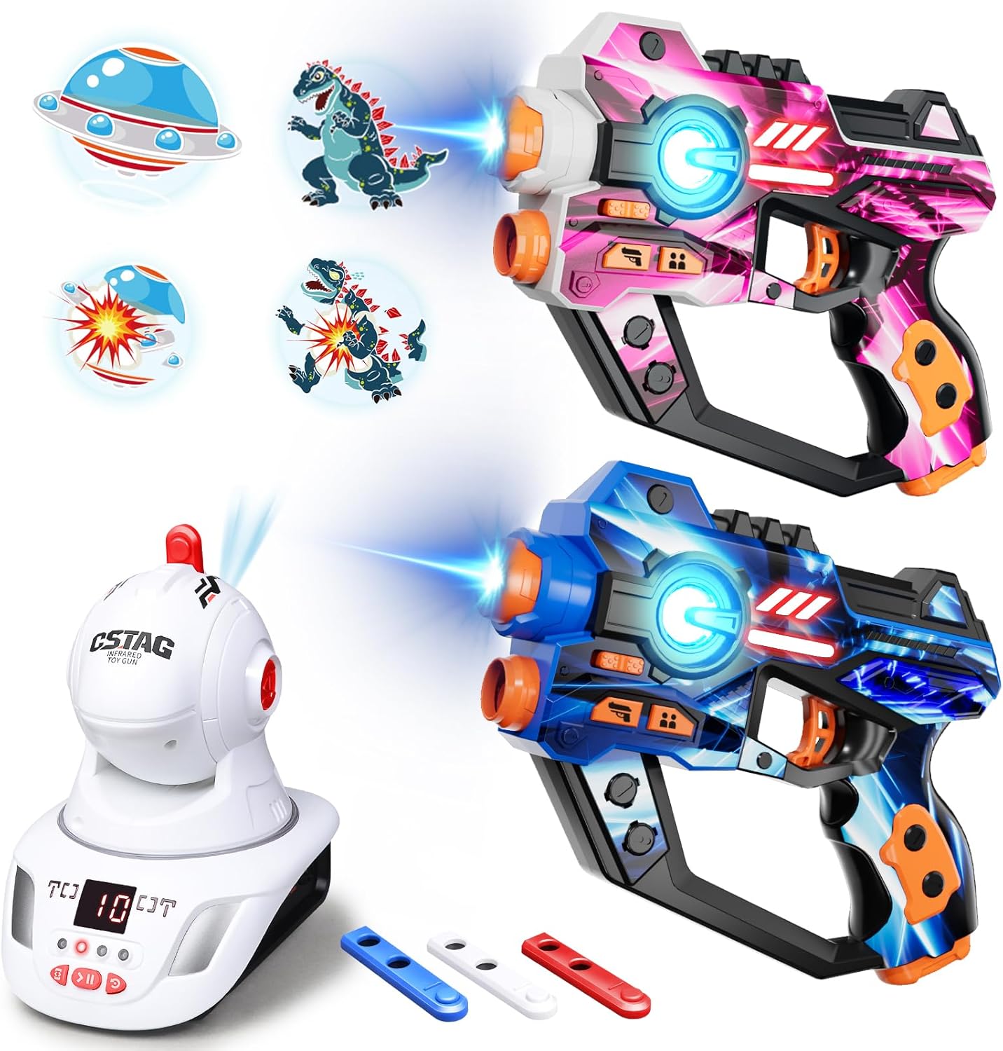 Mesproud electronic tag guns set front view with LED indicators