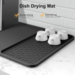 Garolue silicone mat with detachable dish drying section attached