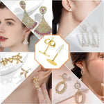 Demonstration of crafting custom stud earrings with Flasoo supplies
