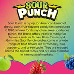 Sour Punch Taffy Chews imported USA candy bag size perspective