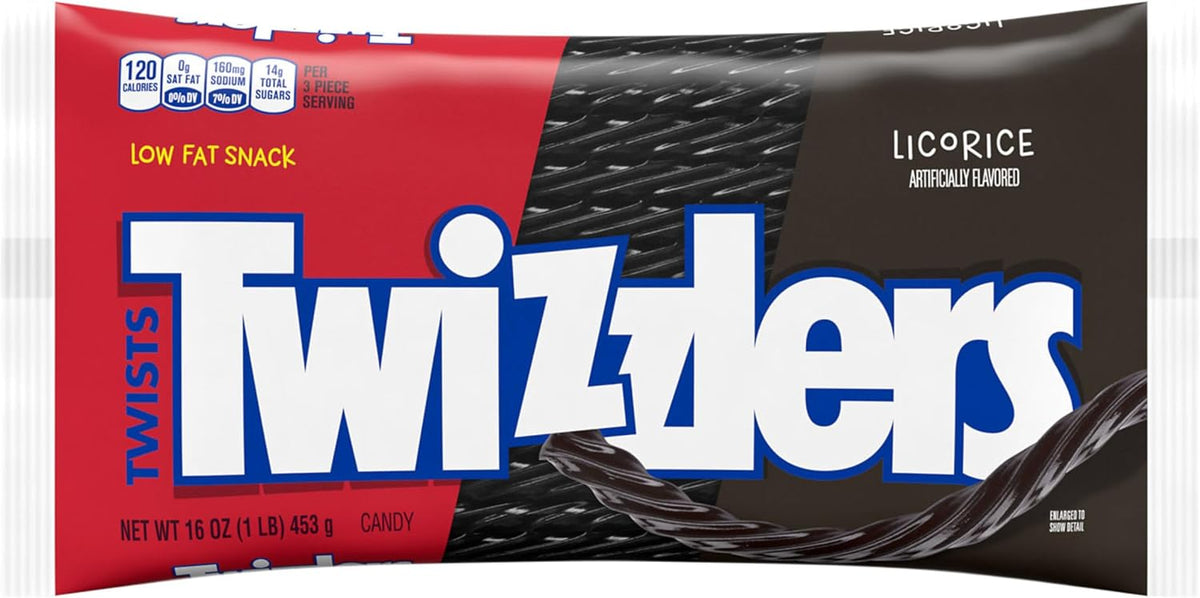 Hershey Twizzlers licorice style chewy candy twists open pack