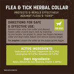 Close up of Earth Animal natural flea and tick collar for dog neck sizing