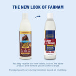 Farnam Laser Sheen equine hair polish twelve fluid ounce concentrate packaging