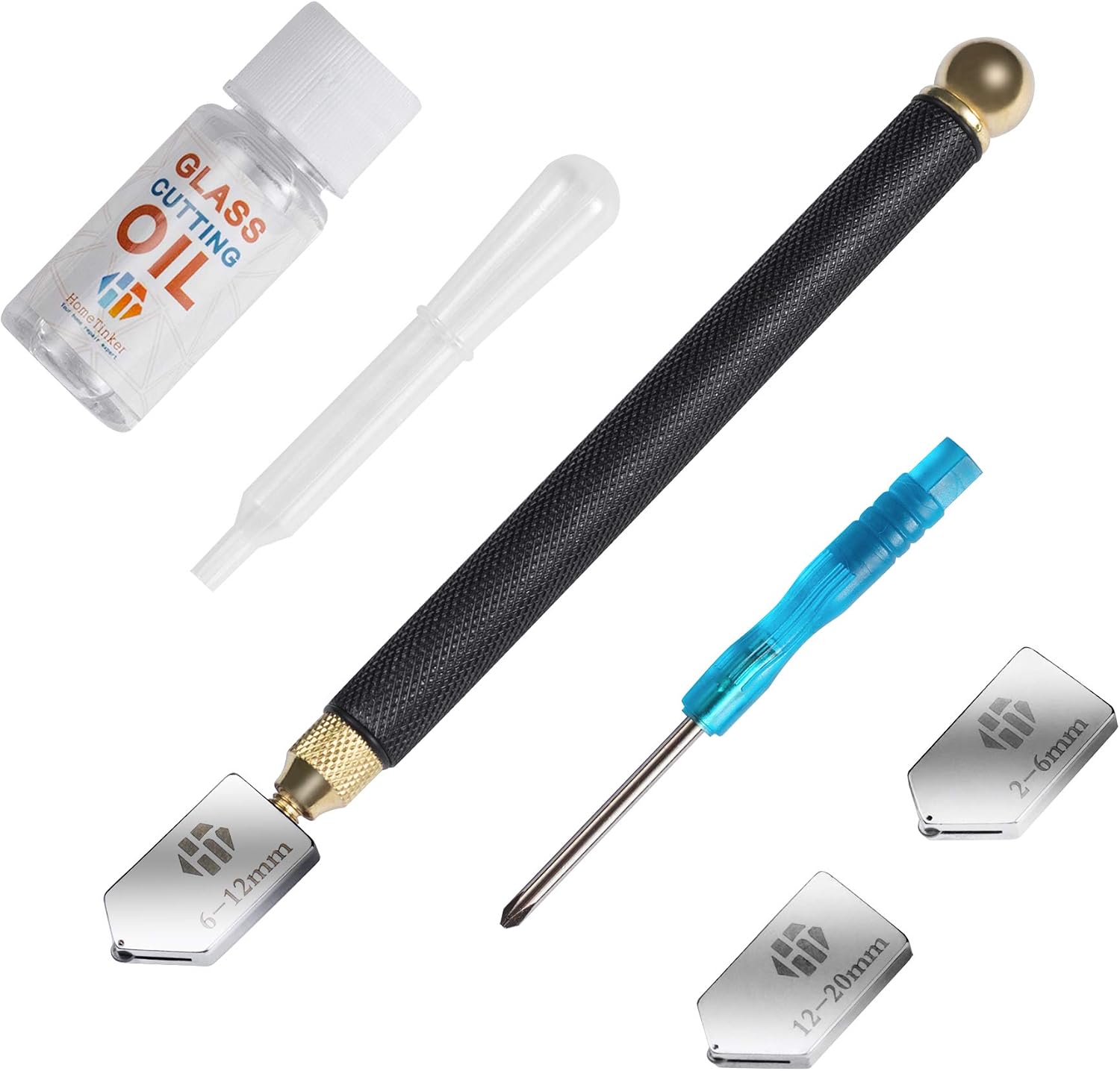 Glass Cutter Tool with Automatic Oil Feed - 2mm-20mm, Ideal for Mirrors, Tiles, Mosaic - Image 1