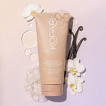 Kopari Tahitian Vanilla Hydrating Body Wash cap and flip-top opening