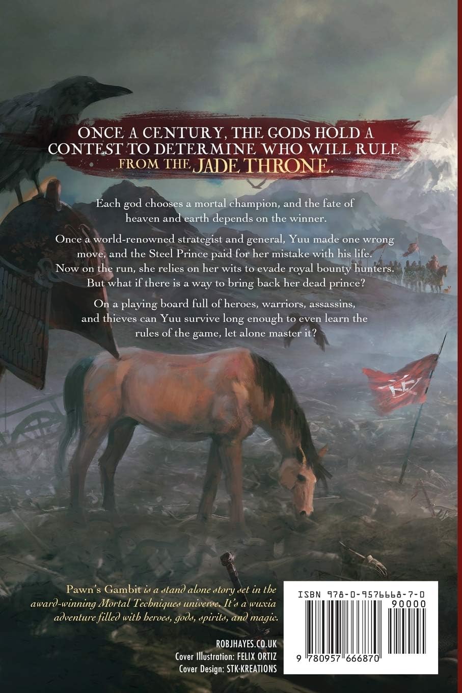 Rob J Hayes Pawn's Gambit paperback back cover and spine details