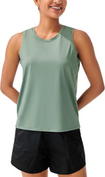 Ice Silk Workout Tops Sleeveless Athletic Tank Loose Fit UPF 50+ | Lightweight, Breathable, Not See-Through, Premium Drape Doesn't Cling, Versatile for Casual, Side Slits, Easy to Wash - Image 14