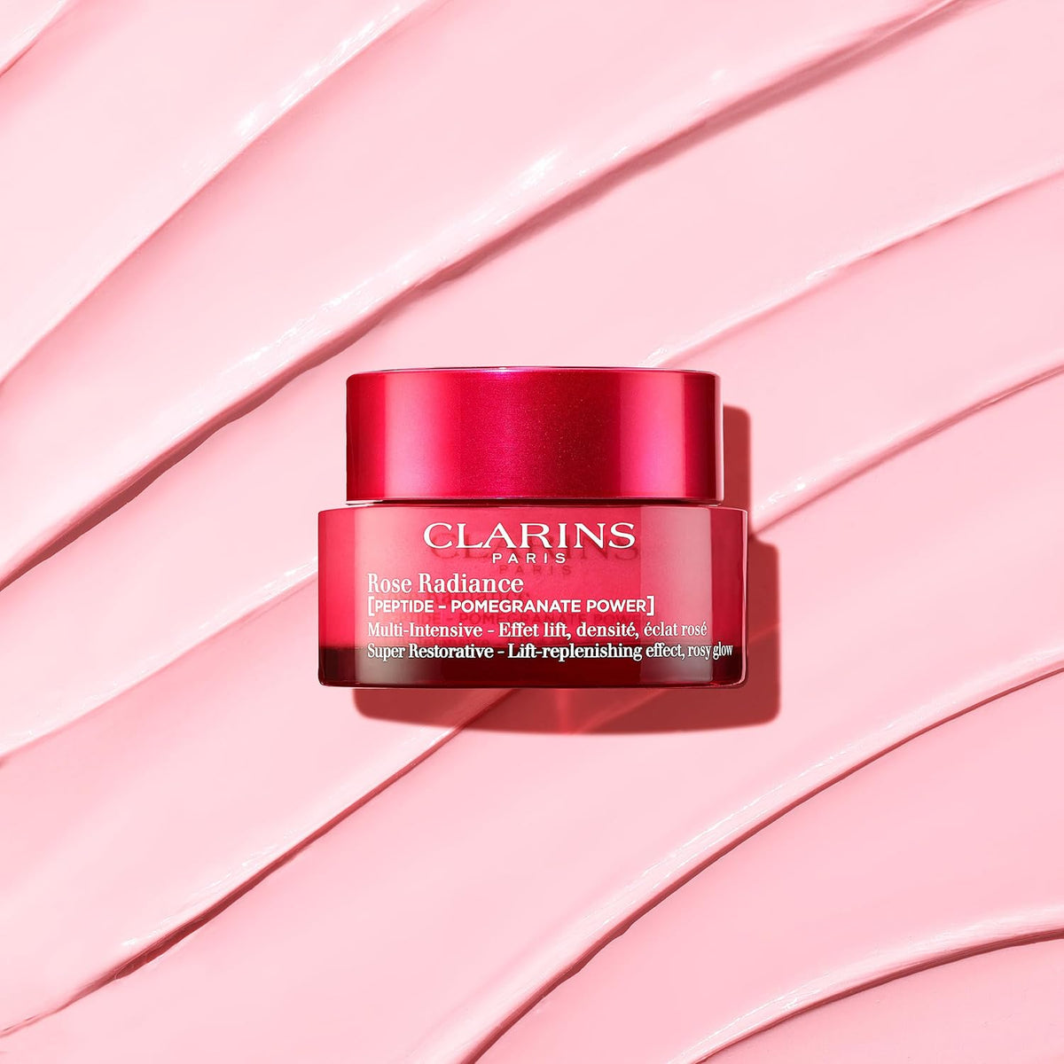 Clarins skincare product side profile view