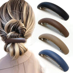 Markuii large hair barrette 4 pack front view showcasing matte neutral colors.