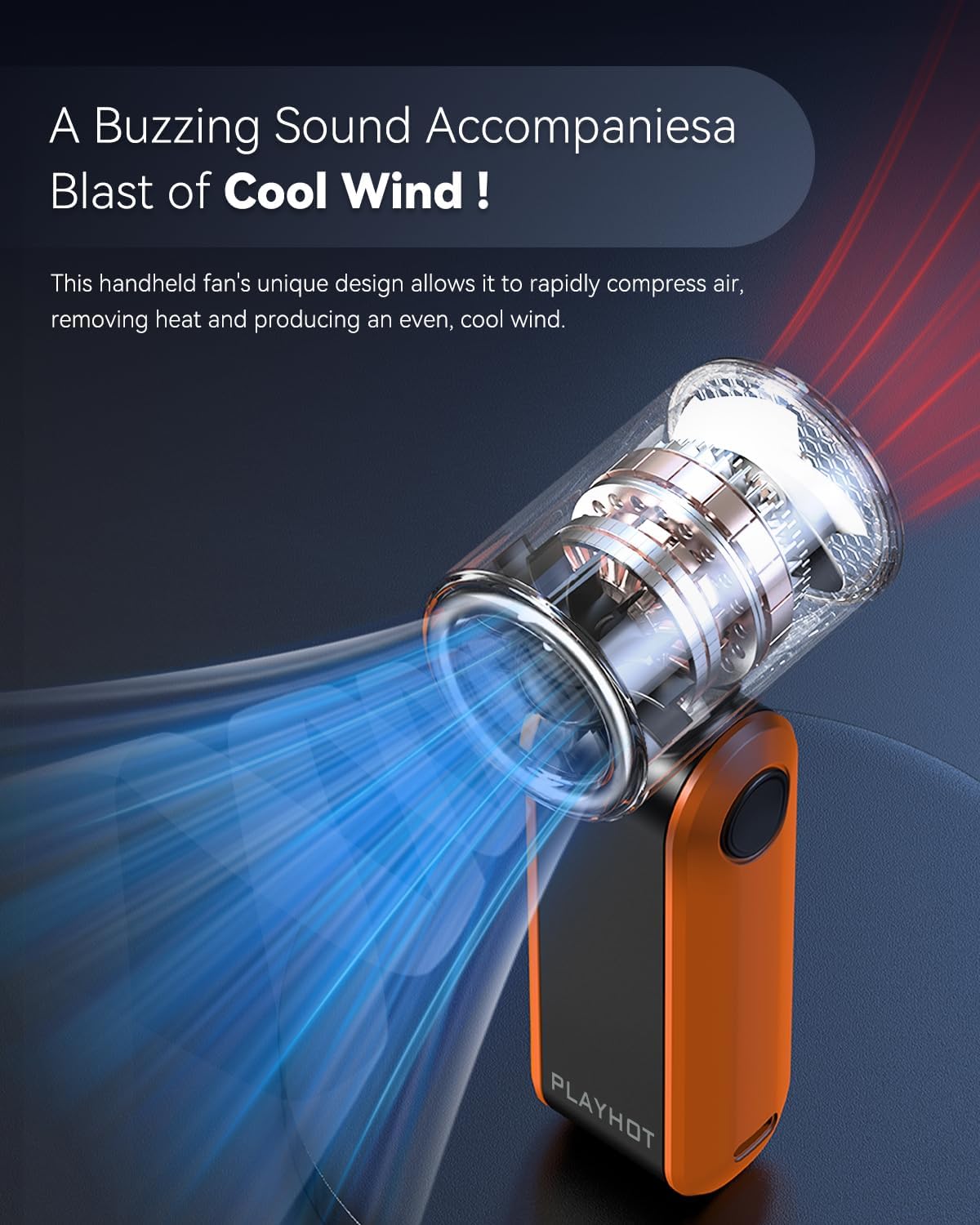 PlayHot 5-speed cooling fan accessory components and lanyard