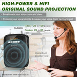 HW HAOWORKS voice amplifier with wired headset microphone set