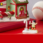 Department 56 North Pole Village accessory close up showcasing porcelain craftsmanship