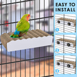 Cockatiel foraging on a KATUMO paper shredding toy platform