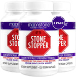Moonstone Stone Stopper Capsules front view of three hundred and sixty count bottle for kidney stone prevention