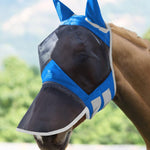 Harrison Howard CareMaster Pro Luminous Horse Fly Mask Large Eye Space Long Nose with Ears UV Protection for Horse Summer Mint Full Size - Image 12