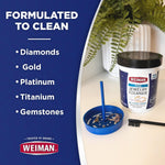 Weiman Fine Jewelry Cleaner Liquid packaging showing diamond and gold usage