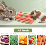 Natural rodent chew toys for teeth grinding and pet boredom relief close up view