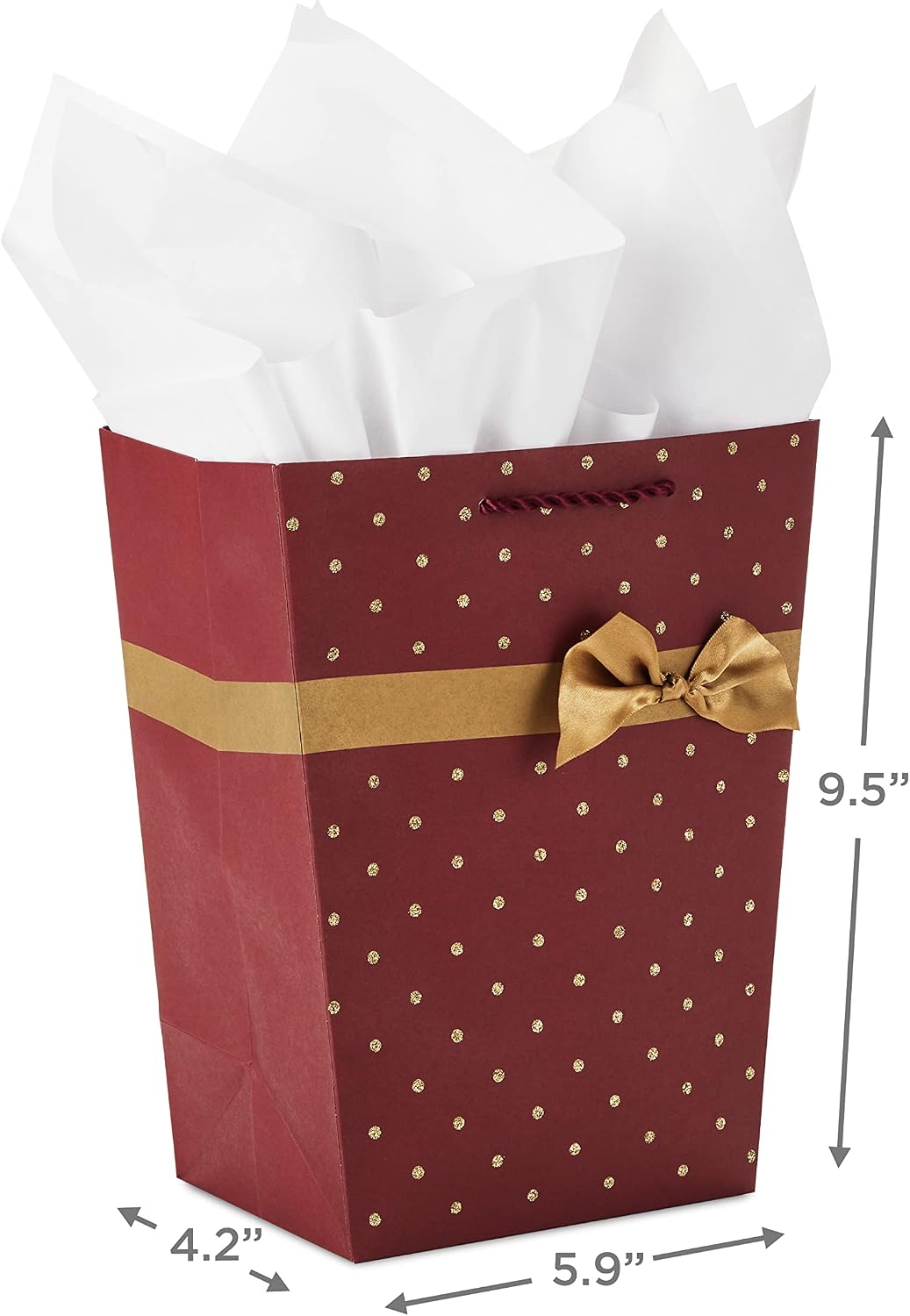 Hallmark medium trapezoid gift bag ribbon bow