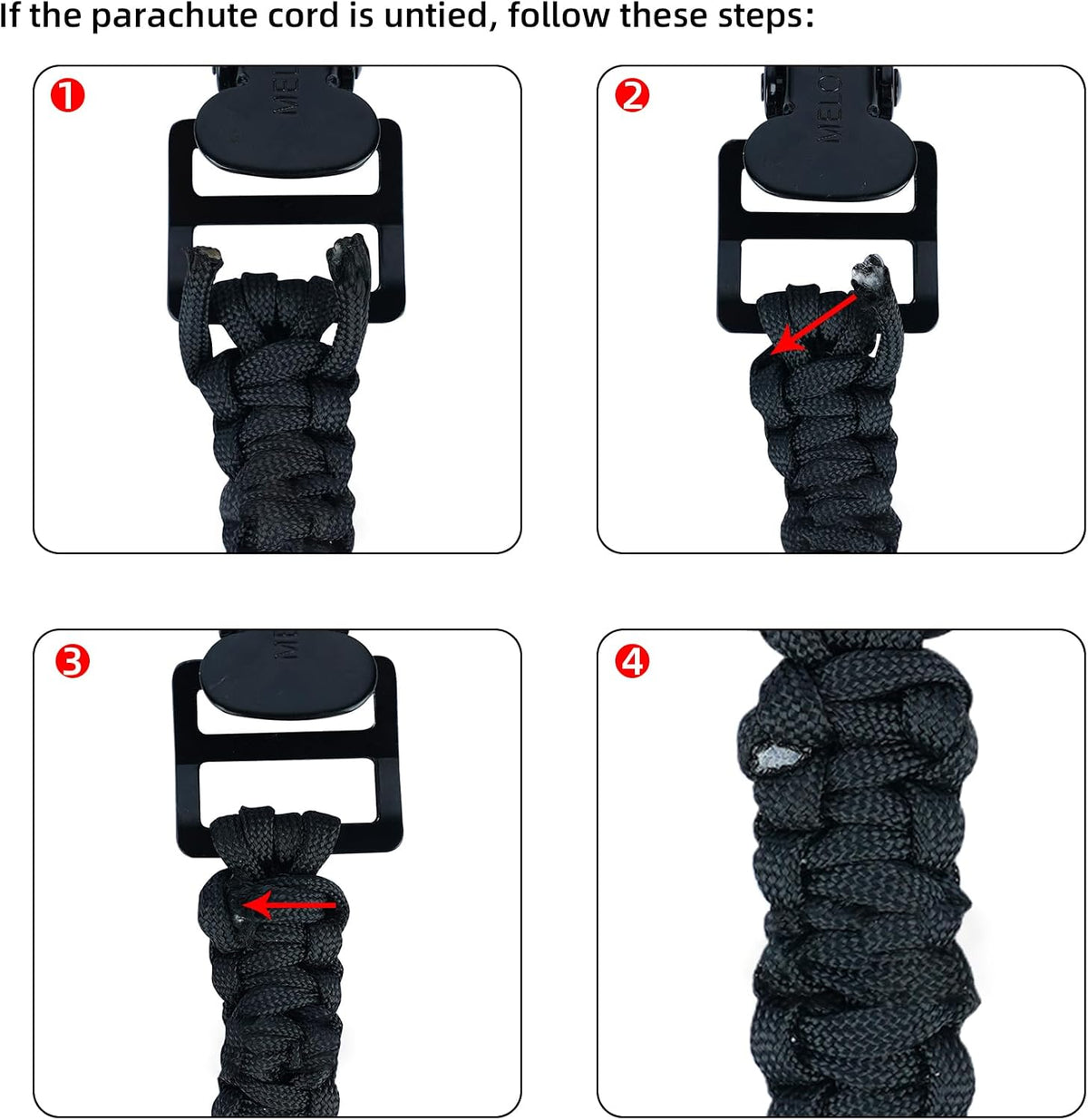 Melotough tactical backpack glove attachment close up