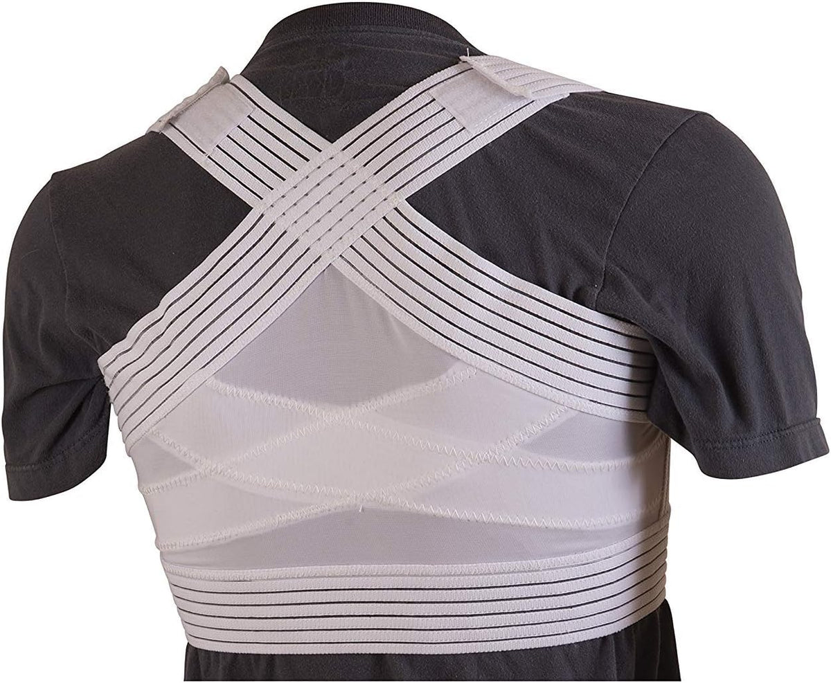 DMI Posture Corrector for Men and Women, Adjustable Criss-Cross Support for Reducing Back Pain and Strain, Comfortable and Breathable, Machine Washable, White, Large, 42" to 44" Chest Size - Image 9