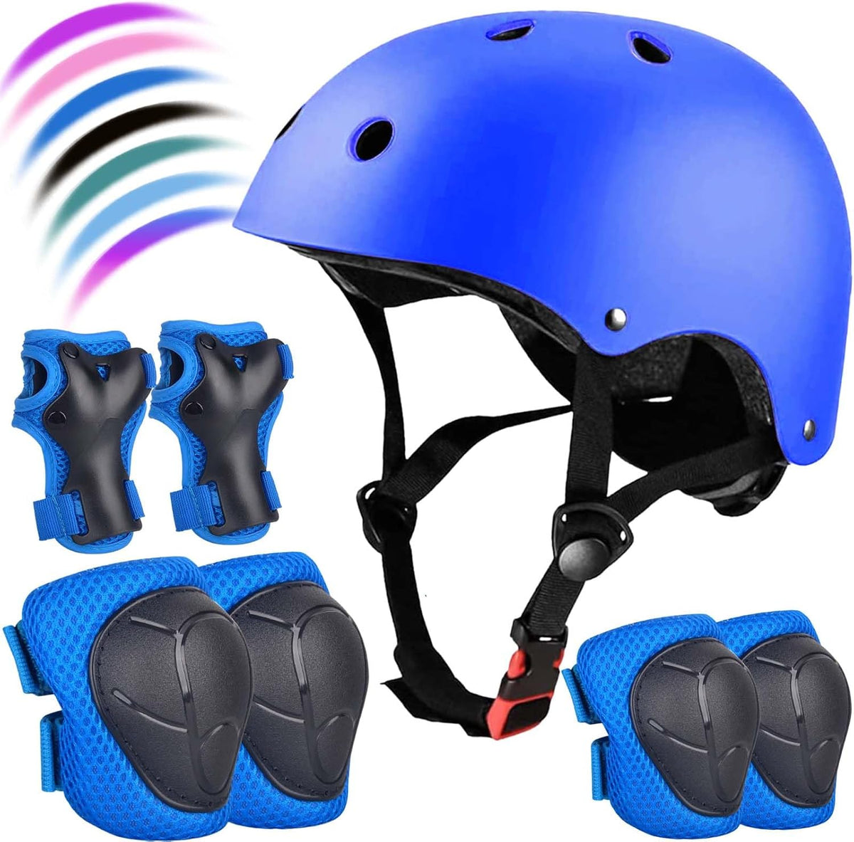 Kids Bike Helmet Set Adjustable for Children, Boys, Girls and Teenagers Aged 3-8 Years Includes Elbow, Knee, Wrist Guards Children's Helmet Protection Set for Bikes SkateboardsRollerskates - Image 13