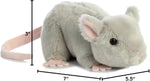 Close up of Aurora Mini Flopsie mouse face and embroidered features