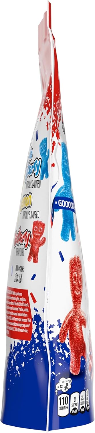 SOUR PATCH KIDS Red, White & Blue Soft & Chewy Gummy Candy, Bulk Candy, 1.8 lb - Image 14
