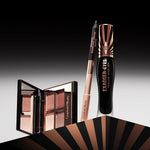 Luxury makeup product branding on Charlotte Tilbury eyeshadow compact