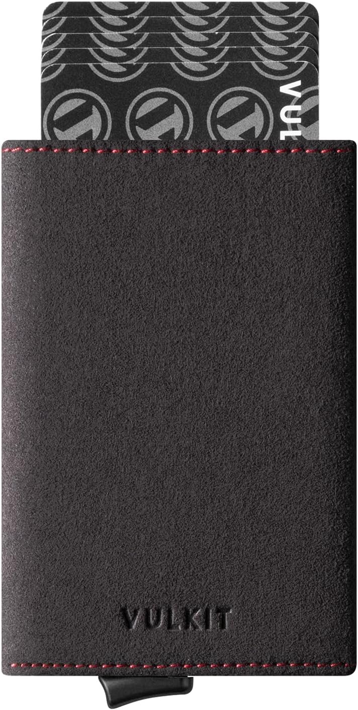 VULKIT Bifold Pop up Card Holder with Money Compartment Business Card Case Minimalist Front Pocket Wallet for Men (Navy) - Image 12