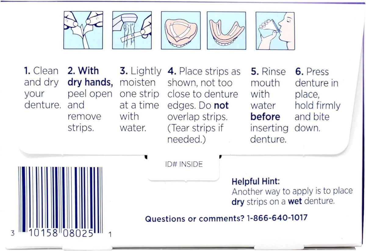 Poligrip Comfort Seal Strips Denture Adhesive, 40 Strips - Image 9