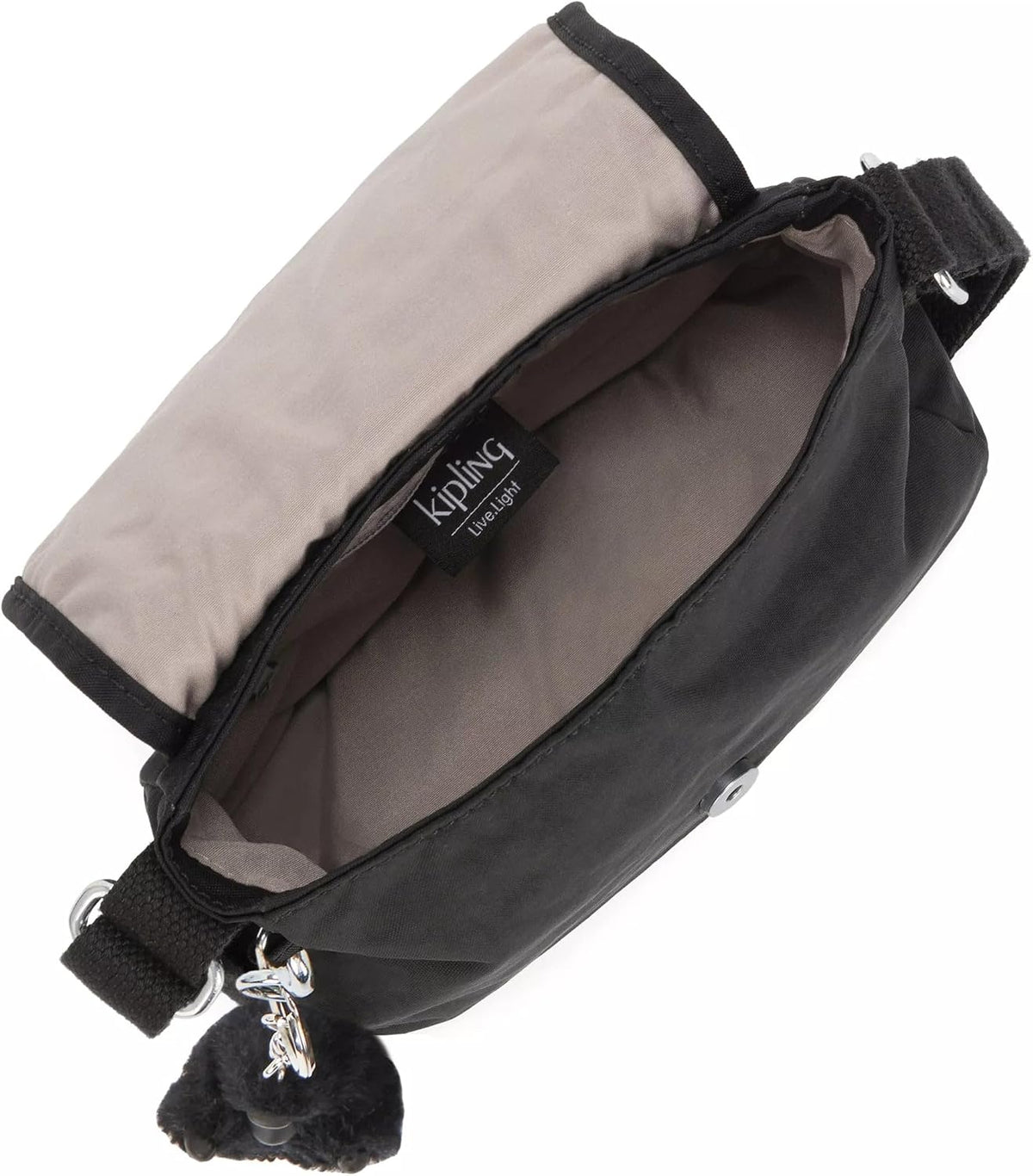 Kipling Sabian crossbody bag magnetic flap closure detail
