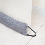 Under Door Draft Stopper 36 inch Wind Stopper for Door & Window, Weighted French Air Draft Stopper Front Door Snake Noise Blocker for Bottom of Door with Hanging Loops - Brown - Image 10