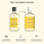 Deep Steep bubble bath textured lather and foam display