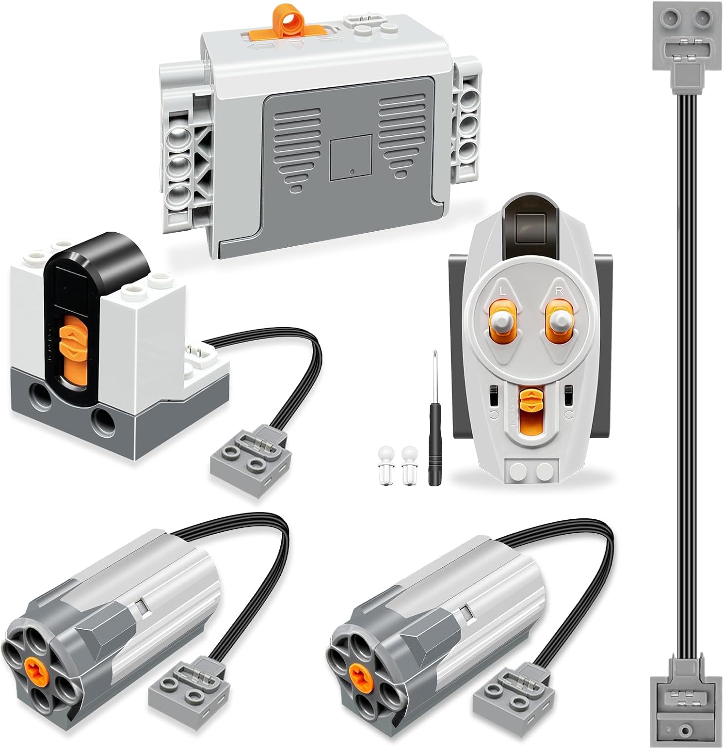 Bricool 6-in-1 motor kit front view for building blocks