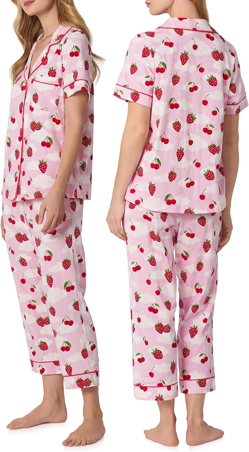 Bed Head Pjs organic cotton button down shirt closeup