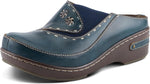 Spring Step L'Artiste Women's Chino Leather Clog- Hand-Painted Open-Back Clogs Round Toe Elastic Side Arch Support Memory Foam with 2" Heel - Image 14