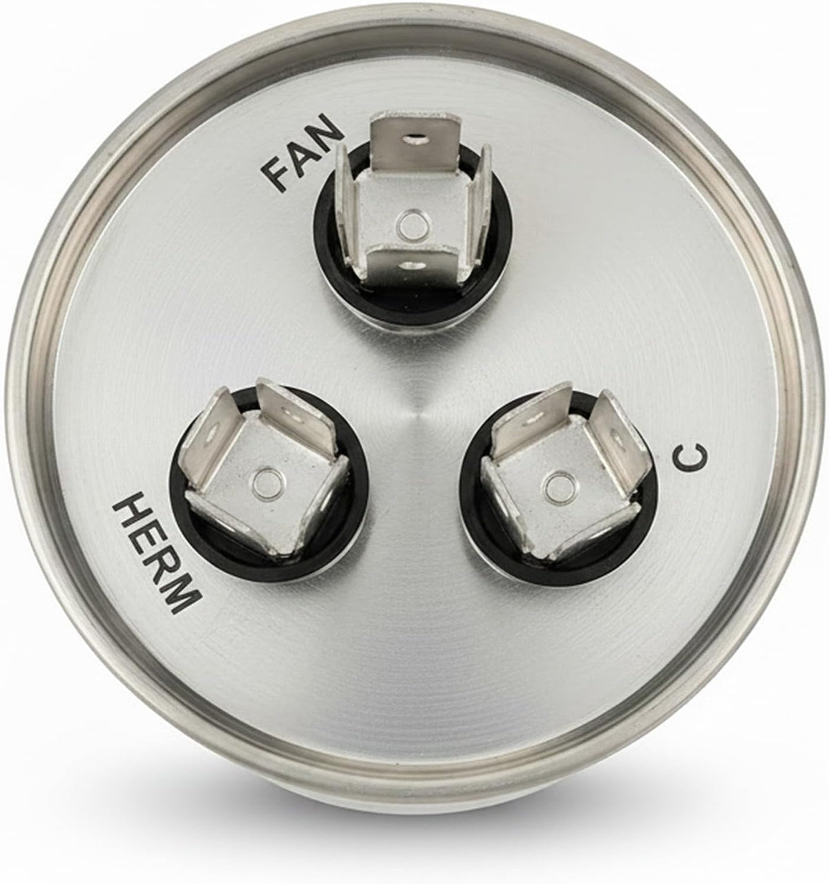 ClimaTek round run capacitor angled view ready for installation