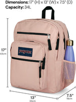 JanSport computer bag side profile showing water bottle pocket