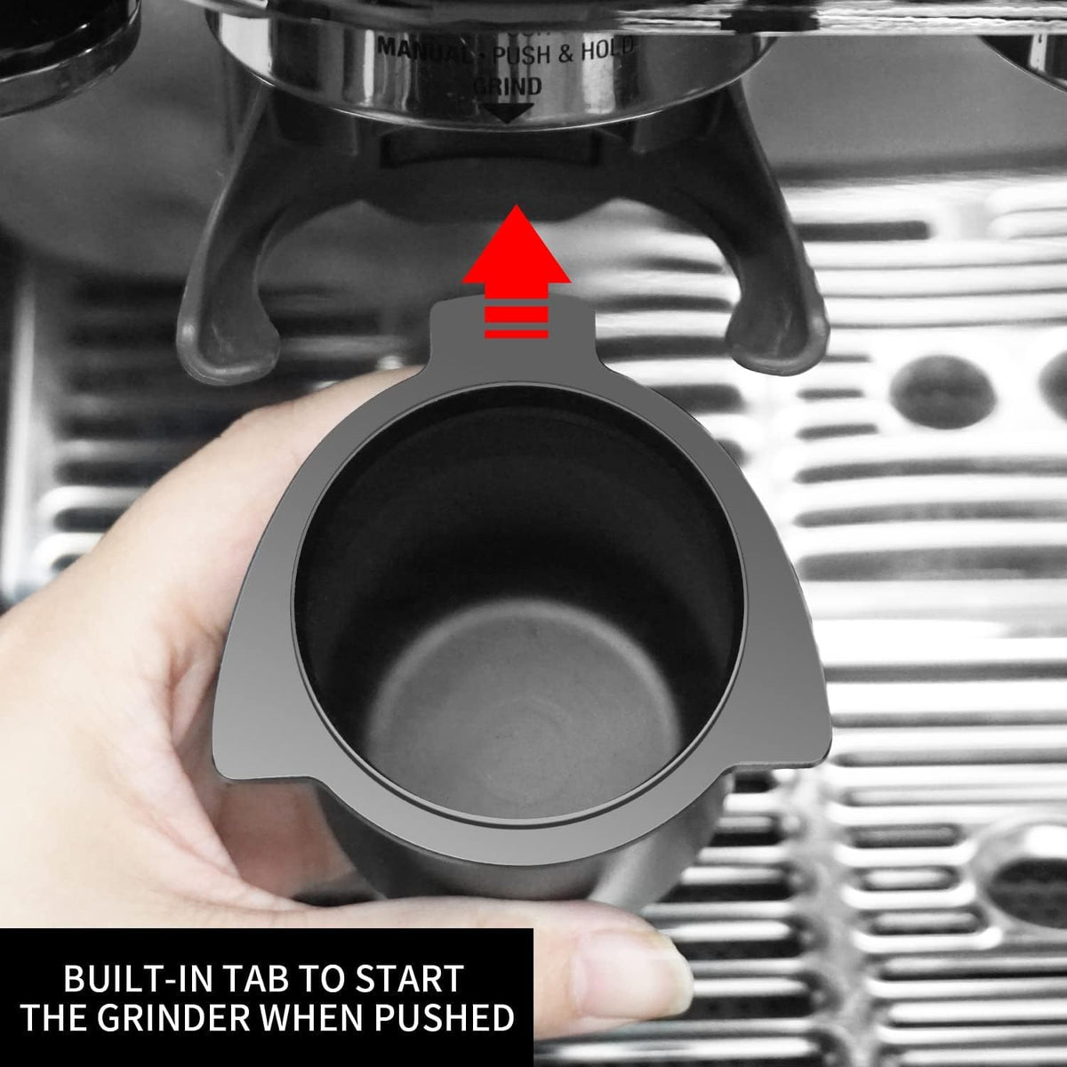 USEAMIE matte black grounds cup angled perspective