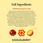 EQQUALBERRY Vitamin Illuminating Toner Pads | Niacinamide 2% + Brightening Vitamin C-Peptide | Hydrating Exfoliating Multi Pads & Dark Spot Remover for Face & Body | Korean Skincare (70 Pads / 180ml) - Image 9