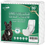 IMMCUTE Dog Diapers Male Small 50 Ct, Male Dog Diapers Disposable with Wetness Indicator, Adjustable Puppy Diapers Male, Flashdry Gel Technology, Male Dog Wraps for Incontinence & Marking - Image 9