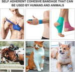 Pet wound care bandage with self-adherent properties