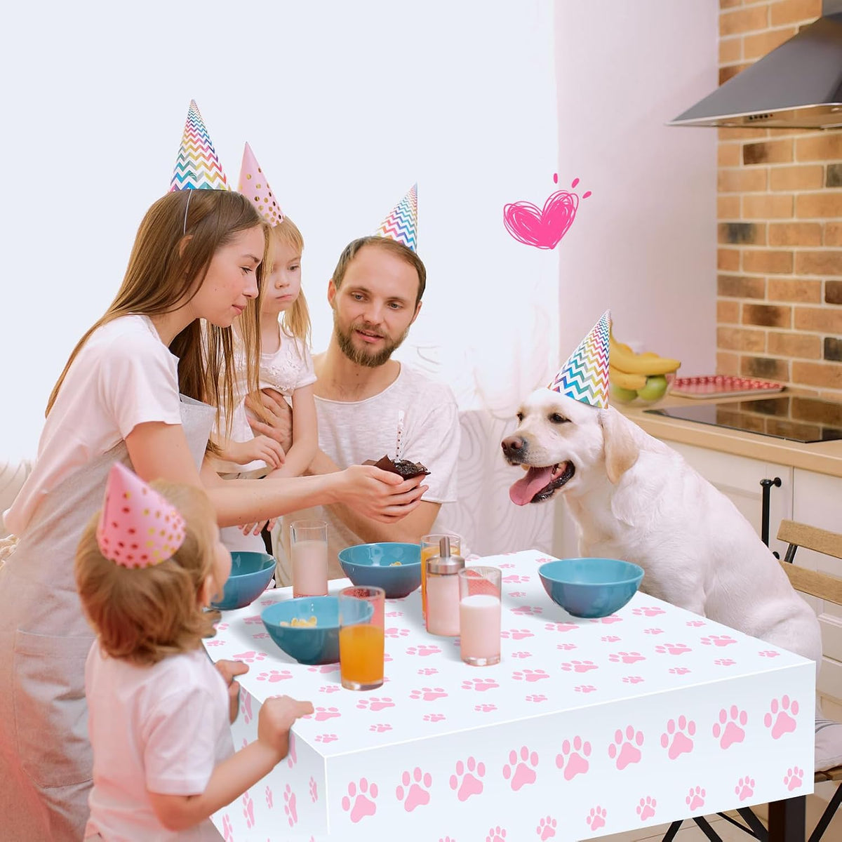 Tatuo plastic party tablecloth used for outdoor dog birthday