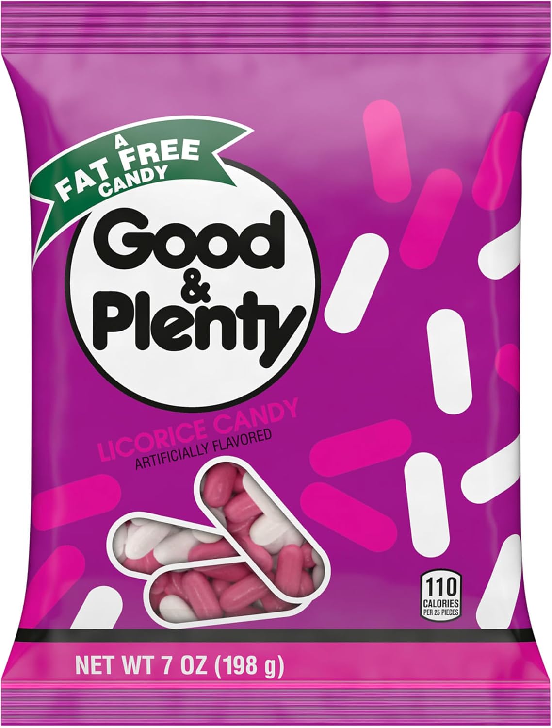 Good and Plenty 7 Ounce imported American retro candy packaging