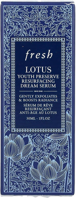 Fresh Lotus AHA Resurfacing Gentle Serum pump dispenser and label details