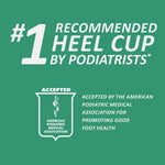 Tuli's Heavy Duty Heel Cups inside athletic shoe placement