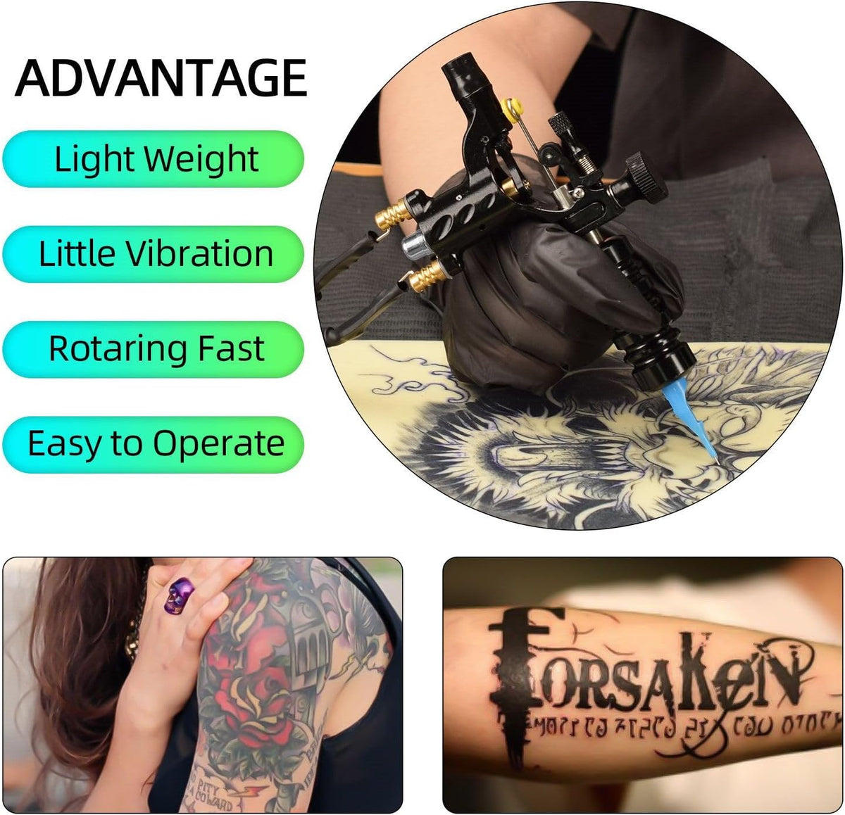 Included elastic bandage wrap and Allen wrench tools